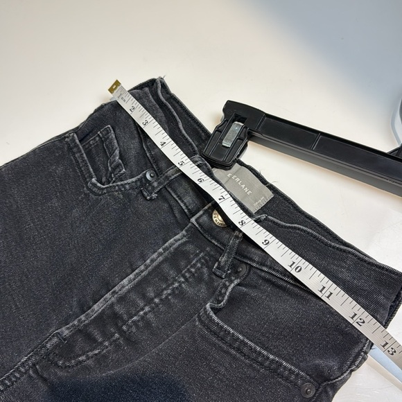 EVERLANE High Rise Slim Straight Cigarette Jeans Size 26 Black - Picture 8 of 11